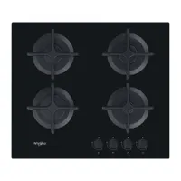 Whirlpool GOB 616/NB beépíthető gázfőzőlap 4 égő fekete edzett üveg elöl jobbra elhelyezett kezelőgombok