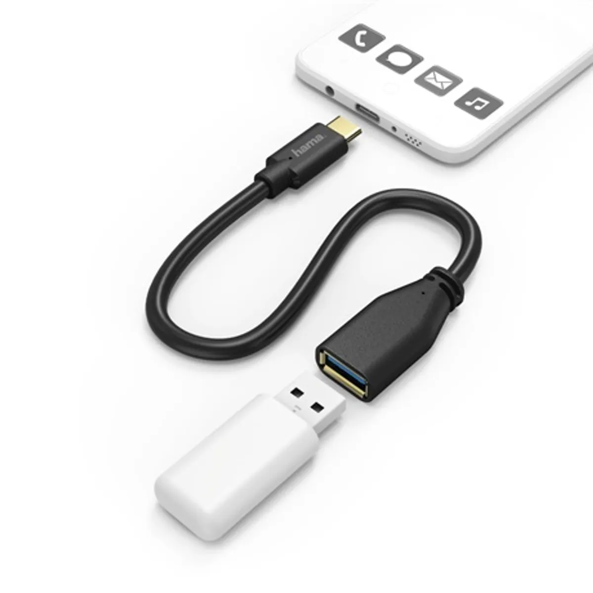 Hama 00201605 USB Type-C OTG adapter 0,15 m aranyozott #1