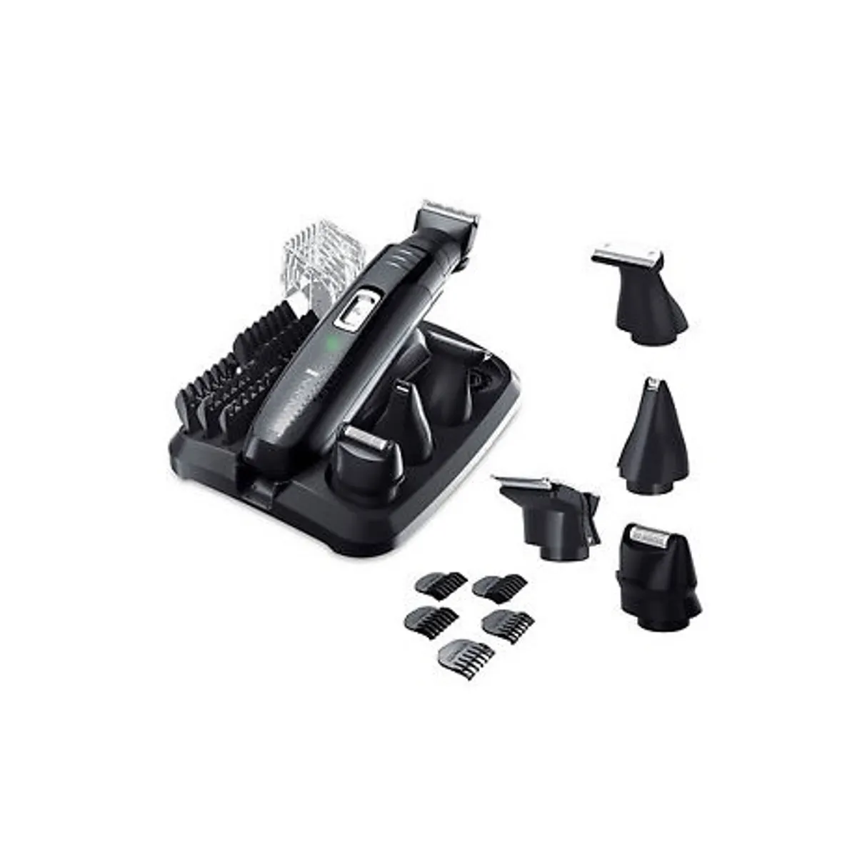 Remington PG6130 arcszőrzet formázó készlet titán bevonatú pengék 4 fej 5 vezetőfésű 1,5 3 6 9 12 mm 40 perc üzemmód mosható fejek #2