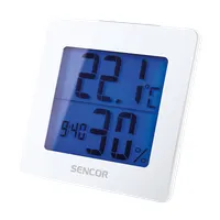 Sencor SWS1500W digitális óra és hőmérő 12-24 órás formátum beltéri hőmérséklet 0-50°C páratartalom 20-90 százalék ébresztő szundi naptár #1