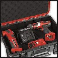 Einhell E-CASE S-F rendszerkoffer két lehajtható fogantyúval lelakatolható fröccsenő víz elleni védelemmel polipropilén max 25 kg terhelés #5