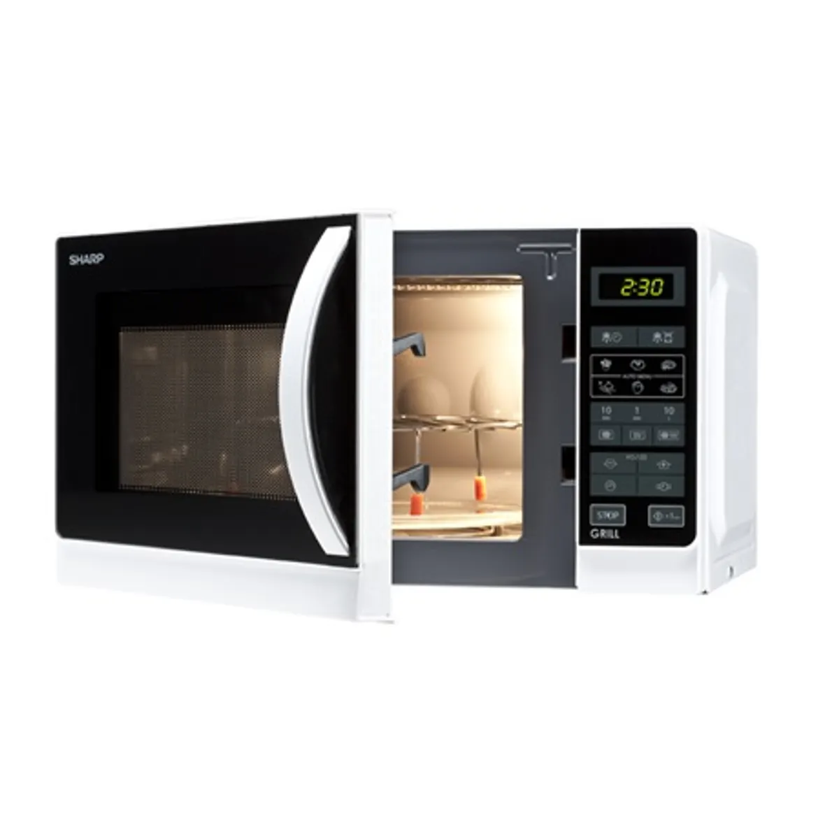 Sharp R642WW mikrohullámú sütő grill 20L 800W 1000W kvarc fehér #3