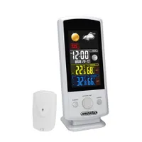 Mesko MS1177 időjárás állomás hőmérséklet és páratartalom, légnyomás, előrejelzés, idő és dátum, Celsius és Fahrenheit, hálózatról vagy 2xAAA #1