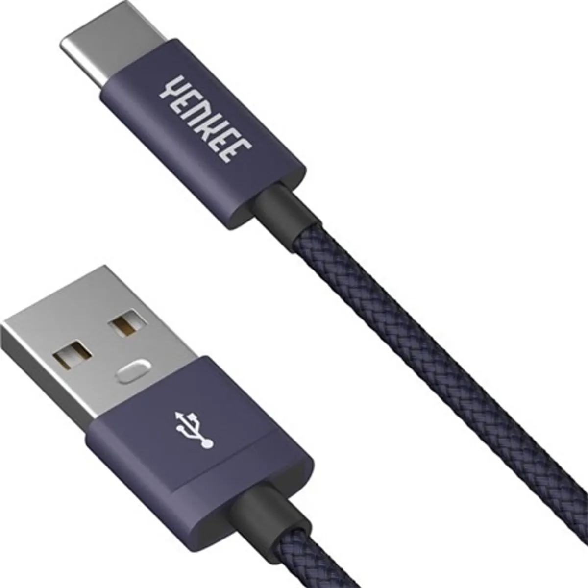 Yenkee YCU 301 BE USB-C USB-A töltő- és adatkábel 1 m 60 W 3 A 480 Mb s kék alumínium csatlakozók #1