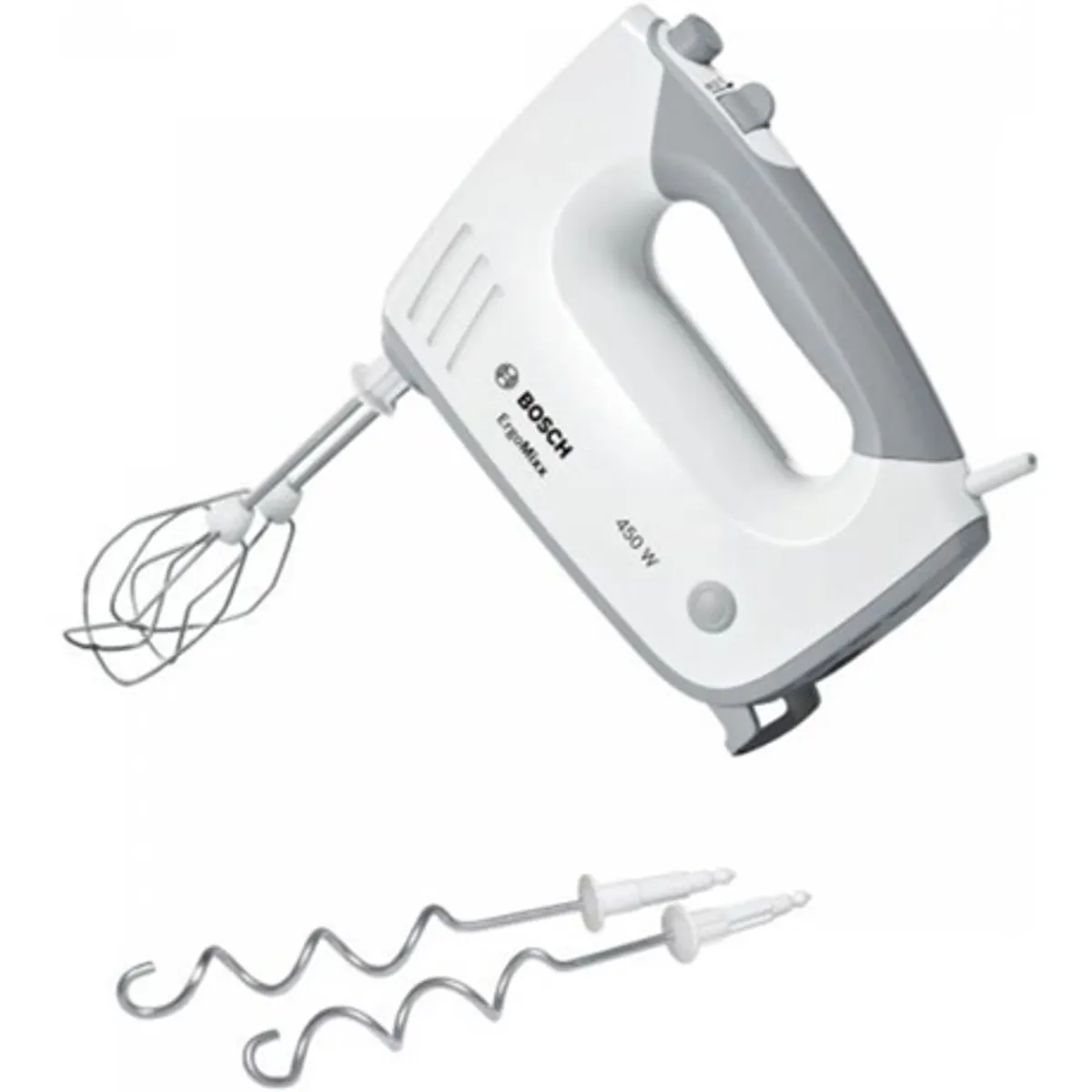 Bosch MFQ36400 kézi mixer 450 W 5 sebesség turbó kioldógomb rozsdamentes acél habverők és dagasztószár csatlakoztatható botmixer feltét #1