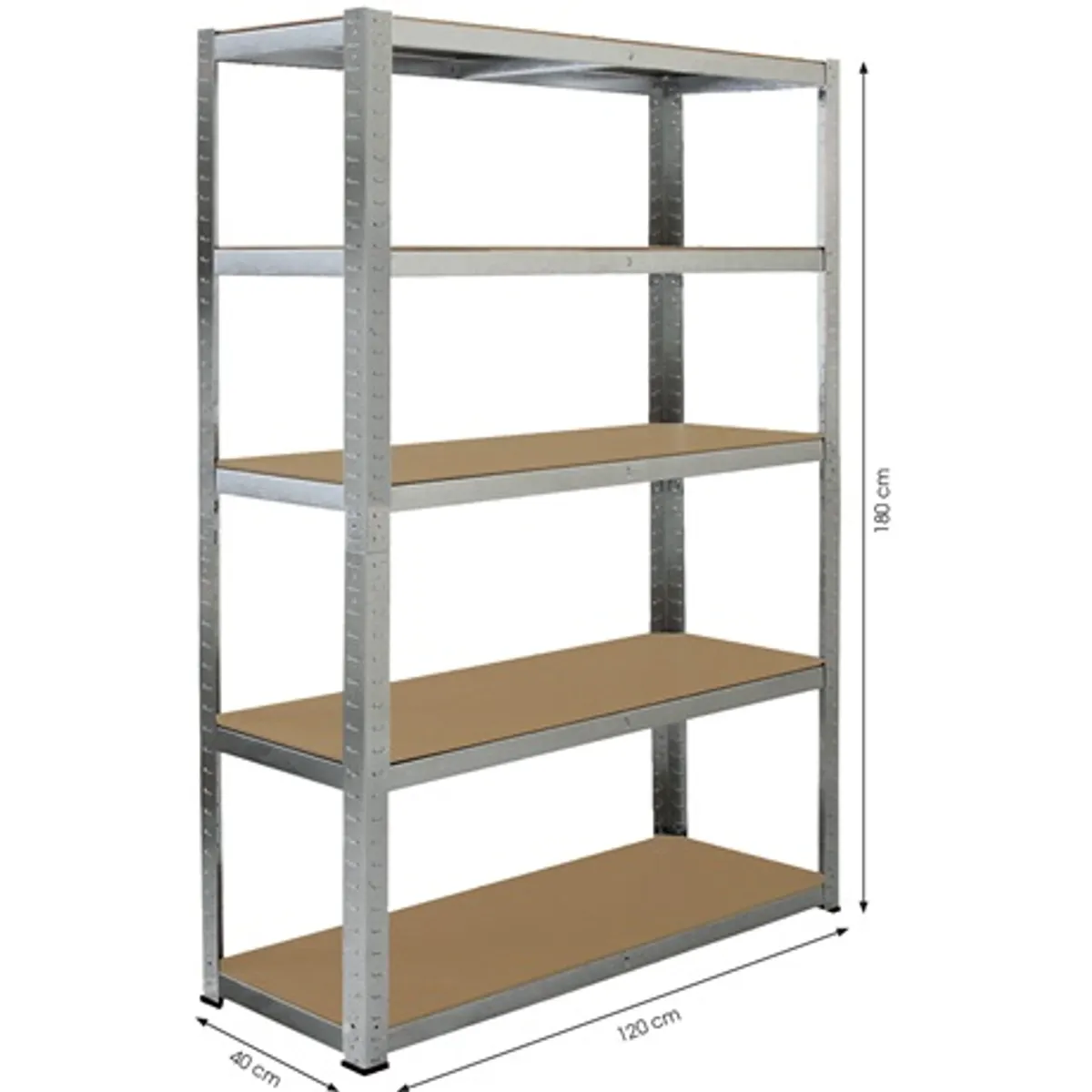 Fieldmann FDR 1820 Polc álló 120 x 40 x 180 cm, 5 polc, MDF 5 mm, terhelhetőség 175 kg, csavarmentes összeszerelés, láb- és sarokvédő #1