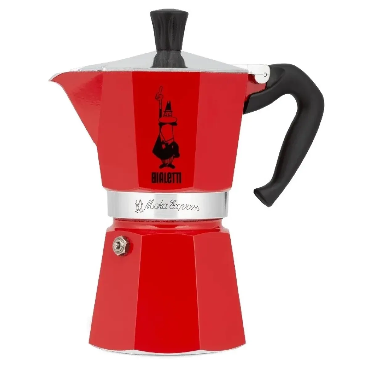 Bialetti 4943 MOKA EXPRESS Moka Express kotyogós kávéfőző 6 adag piros alumínium #1