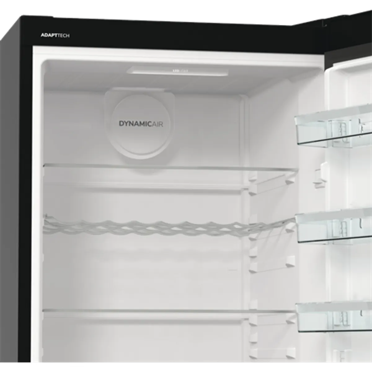Gorenje R619EABK6 egyajtós hűtő alulfagyasztóval fekete 60 cm szélesség 398 l űrtartalom LED kijelző energiaosztály E #7