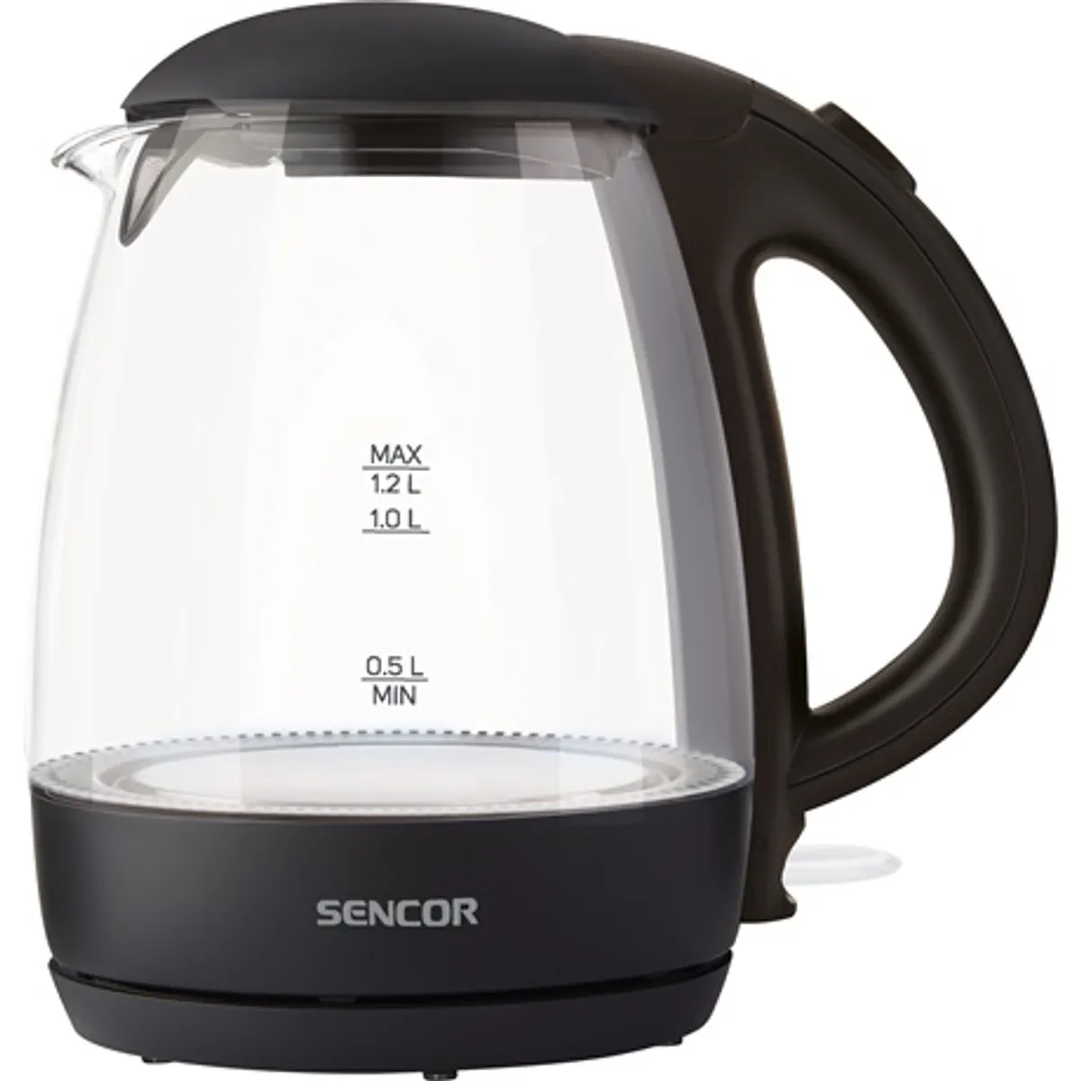 Sencor SWK2300BK vízforraló 1,2 l 2200 W vízszint jelző automatikus kikapcsolás hőálló boroszilikát #1