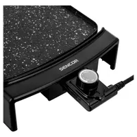 Sencor SBG 104BK grillsütő 2 az 1-ben asztali elektromos 44 x 25 cm 2300 W állítható hőmérséklet csepegtető tálca gránit felület #4