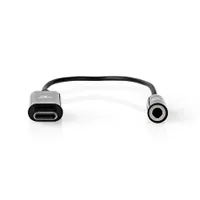 Nedis CCBW65950BK015 USB-C apa - 3,5 mm sztereó anya adapter 15 cm fekete #2