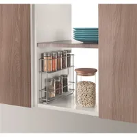 Metaltex MX364650 In Out kihúzható konyhai tároló ezüst polytherm dupla bevonat teherbírás 2 kg méretek 28x22x6 cm #2