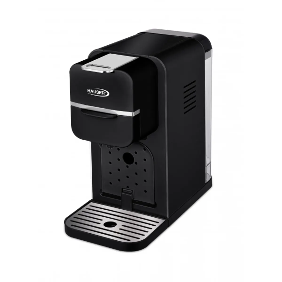 Hauser CE-940B kapszulás kávéfőző 20 bar 0,9 l víztartály Nespresso és Dolce Gusto kompatibilis őrölt kávé használható 7 fokozatú adagolás automatikus kikapcsolás 3 év garancia #1