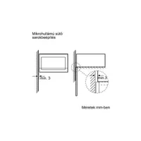 Bosch BFL554MS0 Serie 6 beépíthető mikrohullámú sütő 25 l 900 W 5 fokozat 7 automata program LED kijelző #4