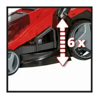 Einhell GE-CM 36-43 LI SOLO akkus fűnyíró 43 cm vágás 6 fokozatú magasságállítás szénkefe nélküli motor mulcsozó adapter 63 L fűgyűjtő Power X-Change #2