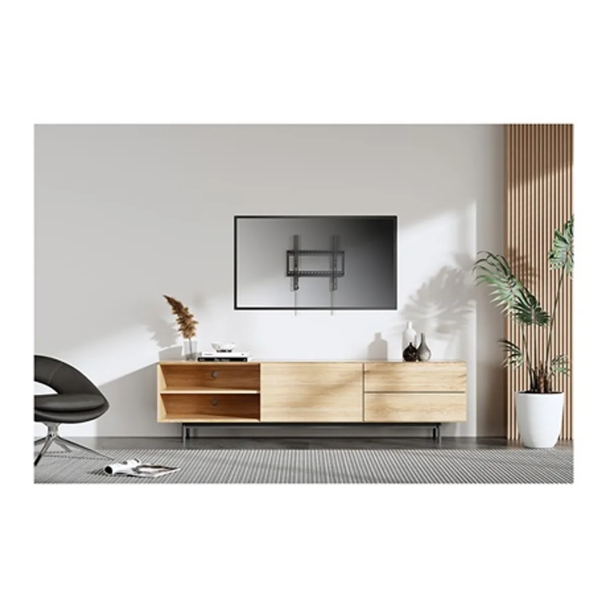 Stell SHO 5200 fix fali konzol 32-70" fekete VESA 75x75 100x100 200x100 200x200 300x200 300x300 400x200 400x300 400x400 teherbírás 75 kg #7