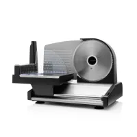 Hyundai FS801 élelmiszerszeletelő 19 cm rozsdamentes penge 0-15 mm beállítás 150 W csúszásmentes láb kivehető vágókés 1,1 m kábel #2
