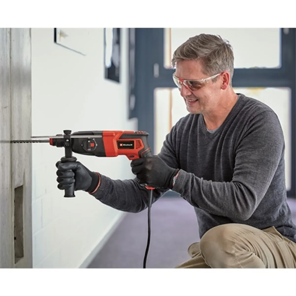 Einhell TC-RH 620 4F KIT Fúrókalapács SDS-plus, 620 W, 1250 min-1, 5200 min-1 ütés, 2.2 J, mélységütköző, 3 db fúrószárral, Softgrip #7