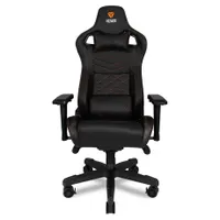 Yenkee YGC 200BK FORSAGE XL 4D könyöktámasz 52-58 cm ülőmagasság 90-180 fok hátradöntés hintázó 15 fok 150 kg acél váz PU bőr