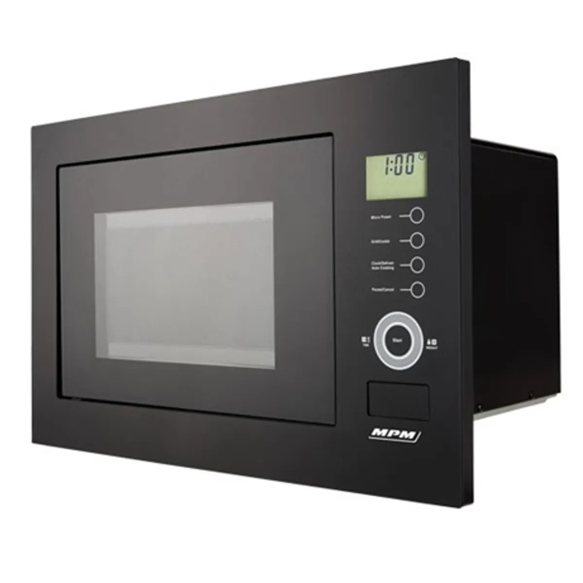 MPM MPM-25-KMI-01 beépíthető mikrohullámú sütő grill gőztisztítás 25L LCD érintésvezérlés 3 automatikus grill program 8 automatikus főzési program balra nyíló ajtó 270 mm forgótányér #1