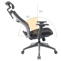 Yenkee YGC 500GY FISHBONE Fishbone szinkron mechanizmus 3D deréktámasz hálós háttámla #6
