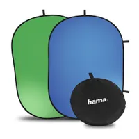 Hama 00021570 2in1 összecsukható háttér pamut 150x200 cm zöld/kék #1