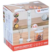 Alpina 23092 Botmixer szett 400W 500ml rozsdamentes acél pengék 2 fokozat habverő #2