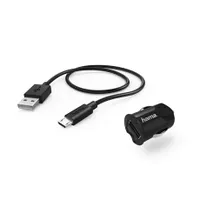 Hama 00178380 Picco autós töltő szett 5V 2,4A 12W 12-24V bemenet USB Micro USB kábel 1m automatikus felismerés fekete #1