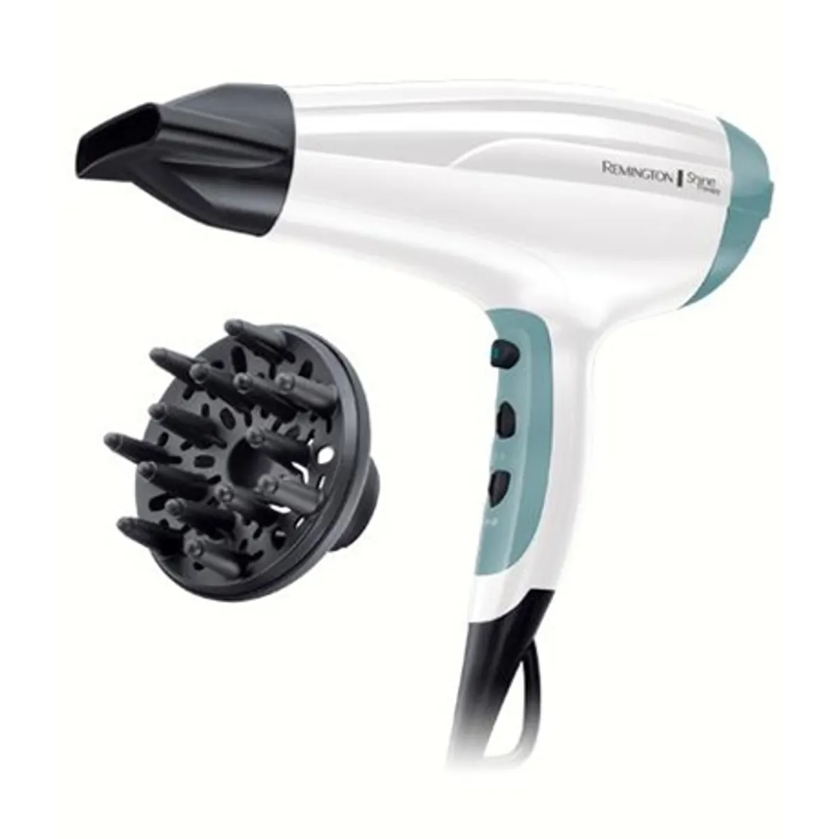 Remington D5216 Shine Therapy hajszárító ionos 2300 W 85 kmh 3 hő 2 seb Cool Shot diffúzor szűkítő fej #1