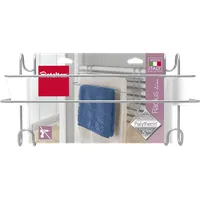 Metaltex MX403802 törölközőtartó Radius dupla matt ezüst 39x15x20 cm Polytherm bevonat #4