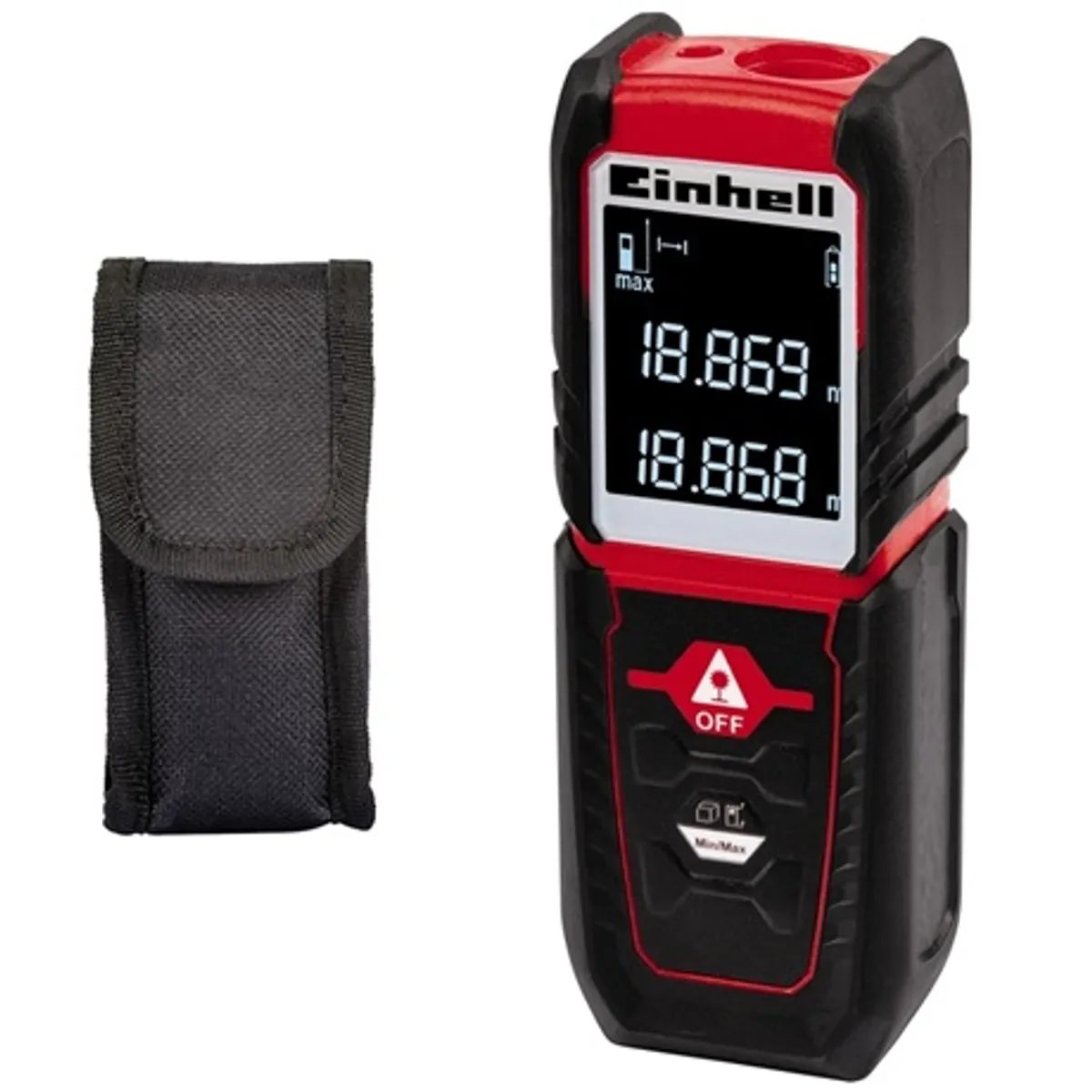 Einhell TC-LD 25 lézeres távolságmérő 25 m 0.05 m pontosság min max funkció terület térfogat softgrip automatikus kikapcsolás 3 perc #1