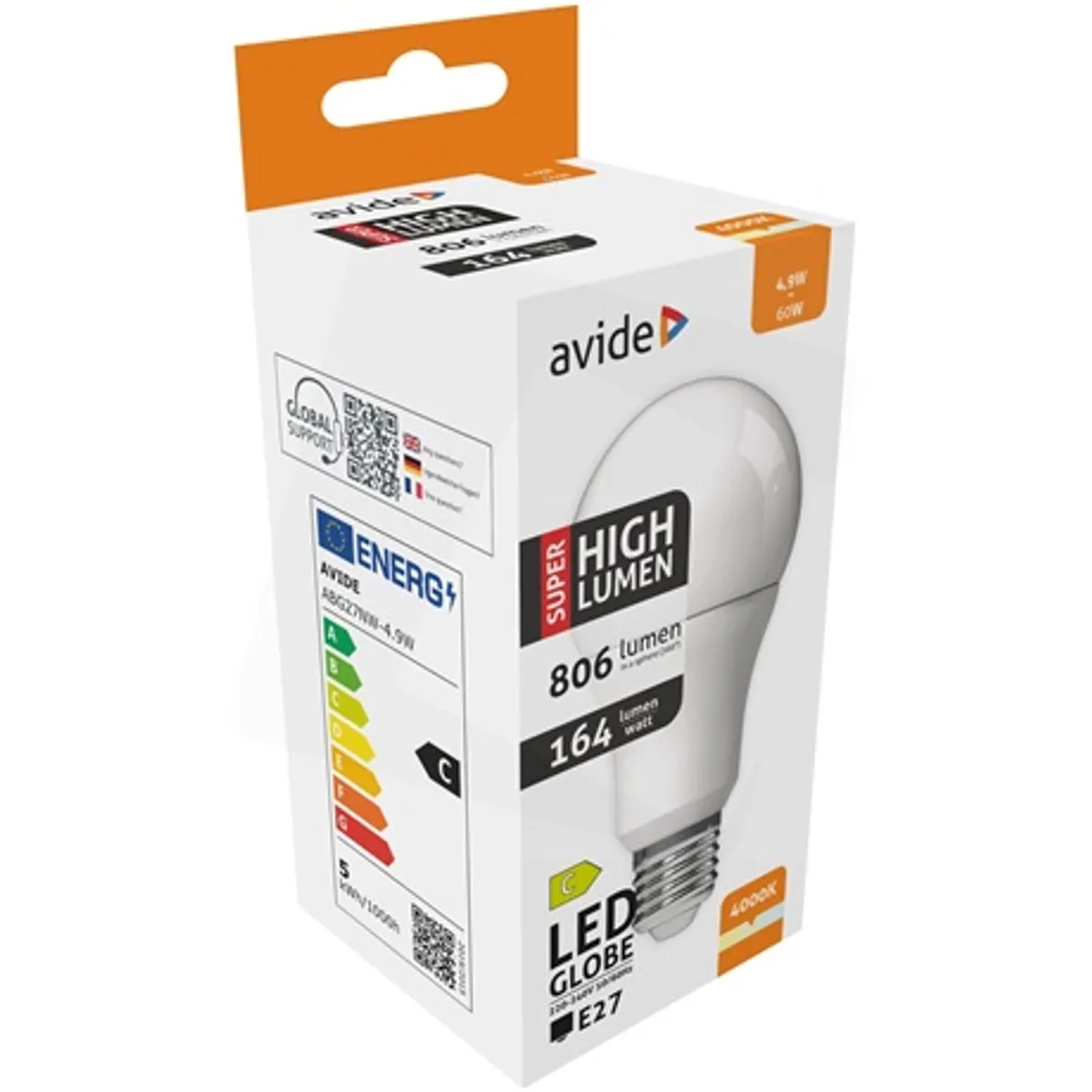 Avide ABG27NW-4.9W gömblámpa E27 806 lm 4000K 180° #2