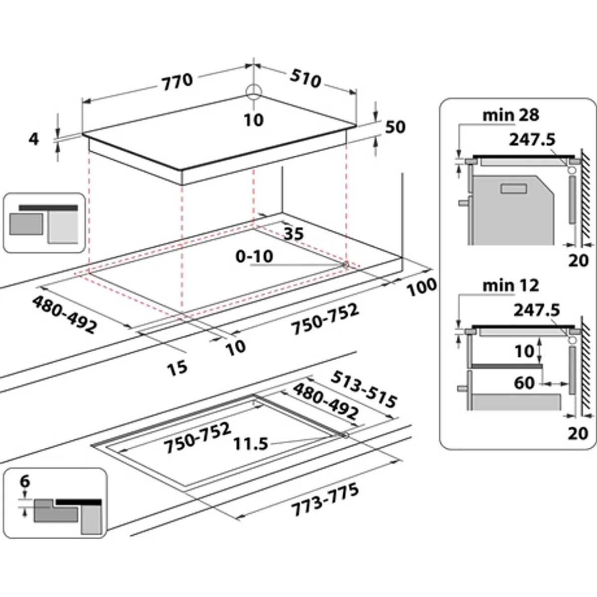Whirlpool WL S2177 CPNE Beépíthető indukciós zónánkénti prémium slider 77 cm FlexiOval 6 Érzék Power Management 18B időzítés #8