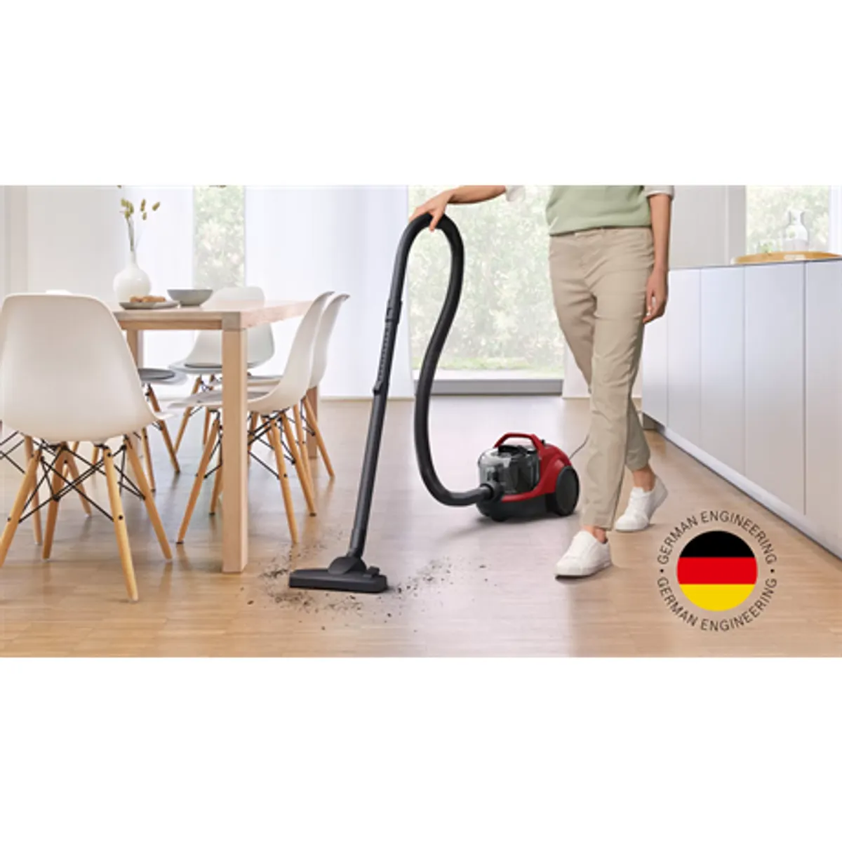 Bosch BGC21X350 Serie 4 porzsák nélküli porszívó piros HEPA H13 szűrő #2