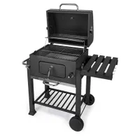 Fieldmann FZG 1008 grill kerti faszenes tűztér 61x45,5 cm sütőrács 27,8x41,5 cm melegentartó rács 53,5x24 cm sütési magasság 78 cm krómozott grillrácsok beépített hőmérő #2