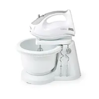 Nedis KAHM110CWT tálas mixer fehér-szürke 200 W 5 sebesség turbó 2 literes keverőtál #4