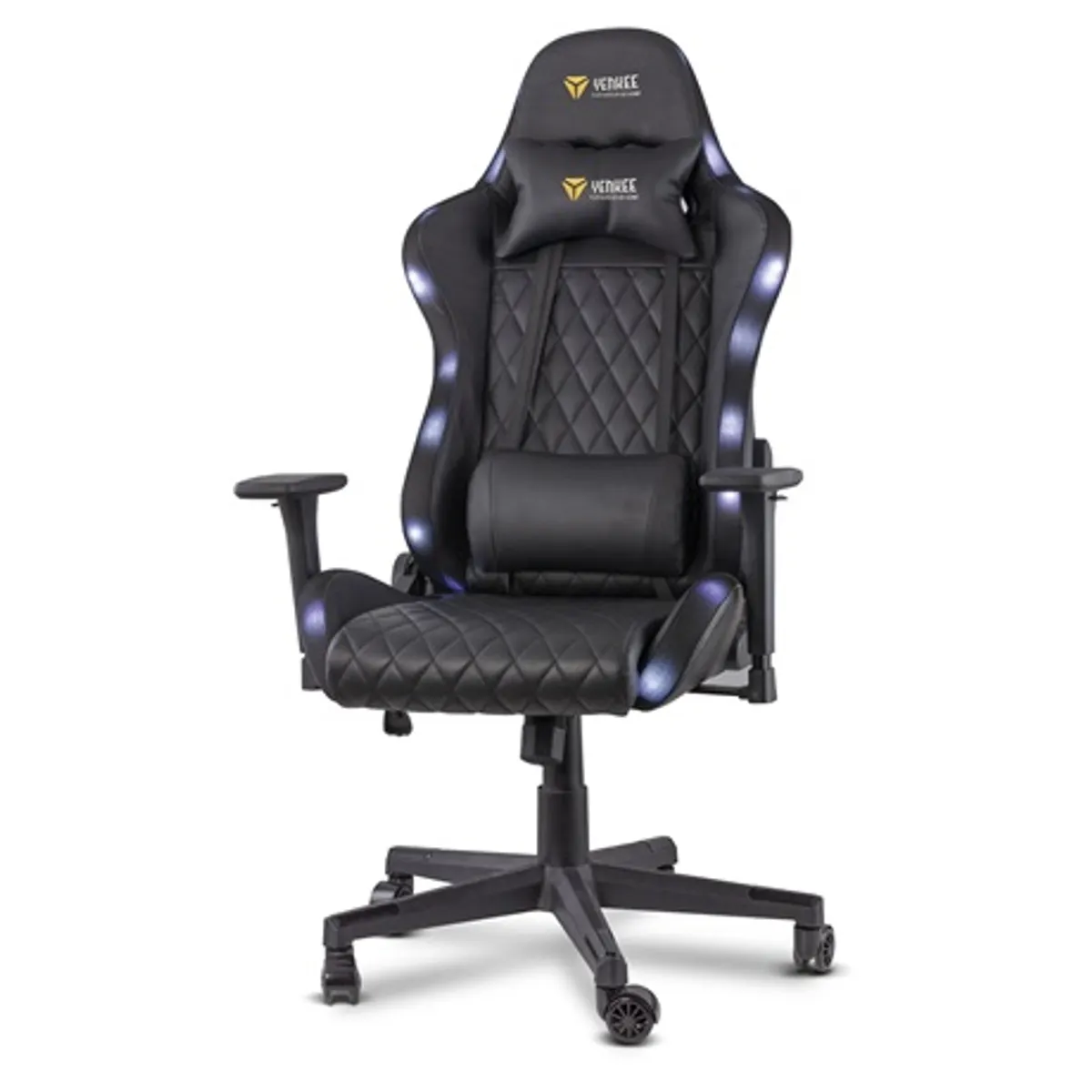 Yenkee YGC 300RGB STARDUST Stardust RGB gamer szék RGB háttérvilágítás távirányítóval 12 szín 90-150 fok dőlés 44-51 cm ülésmagasság 120 kg teherbírás #5