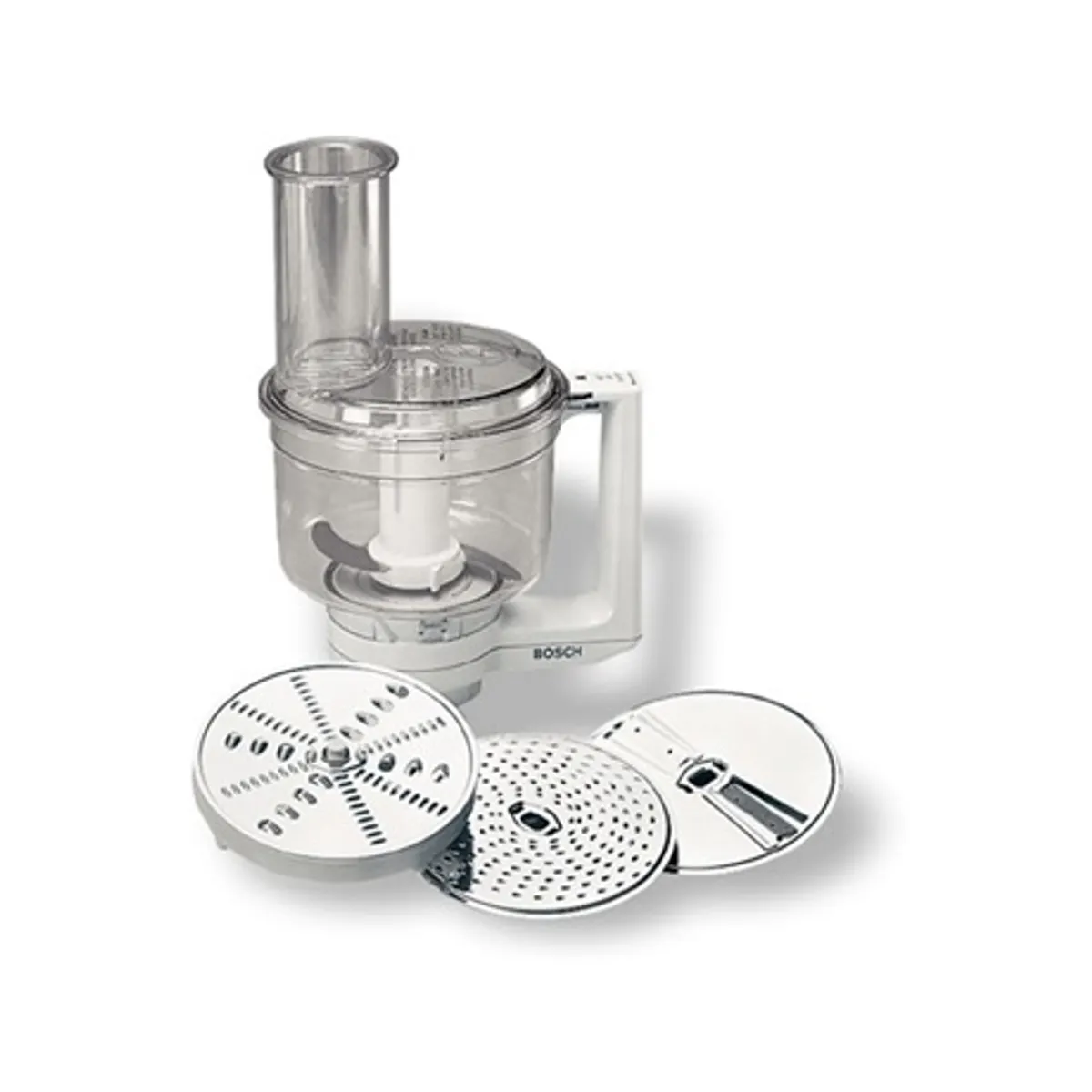 Bosch MUZ5MM1 Multimixer fehér-átlátszó nemesacél korongok és kés, 5 funkció, fedélzár, tartozéktartóval #1