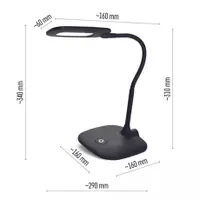 Emos Z7602B Stella LED asztali lámpa fekete dimmelhető 400 lm 4000 K 12 V/400 mA 6,5 W #8