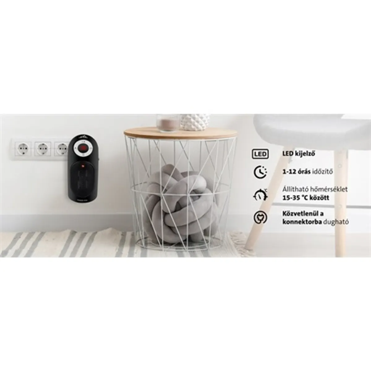 Eta 162390000 Kerámia fűtőtest 400 W, 2 sebesség, időzítő 1-12 óra, 15-35 °C #6