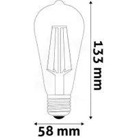 Avide ABLFST57WW-7W-DAC Filament LED ST57 7W E27 2500K 725lm #2