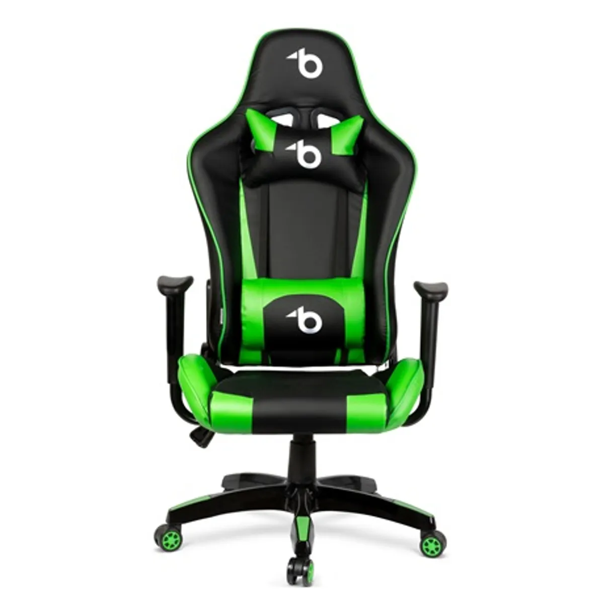 Bemada BMD1106GR Gamer szék 54 x 50 cm ülőfelület háttámla 84 x 54 cm 45-55 cm magasság max terhelés 110 kg zöld-fekete #2