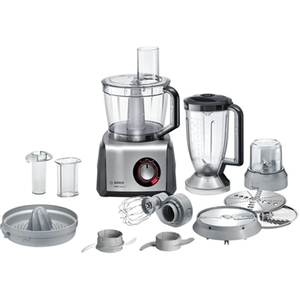 Bosch MC812M844 kompakt konyhai robogép 1250W fekete-szálcsiszolt nemesacél #1