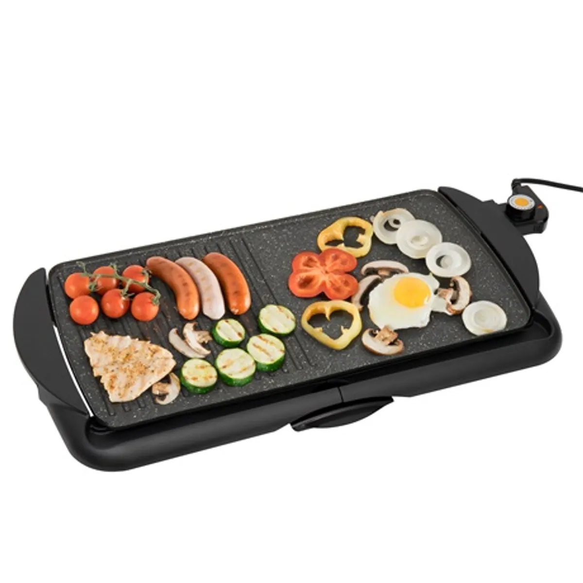 Home by Somogyi HG GR 03 Grill asztali 2000W sütőfelület 52x26,5 cm tapadásmentes bevonat termosztáttal beállítható méret 62x8,5x32 cm #1