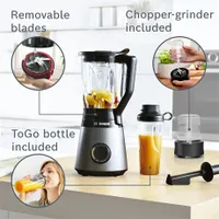 Bosch MMB6177S VitaPower Serie 4 turmixgép 1200 W 2 az 1-ben pengével ToGo palack 0,6 L #2